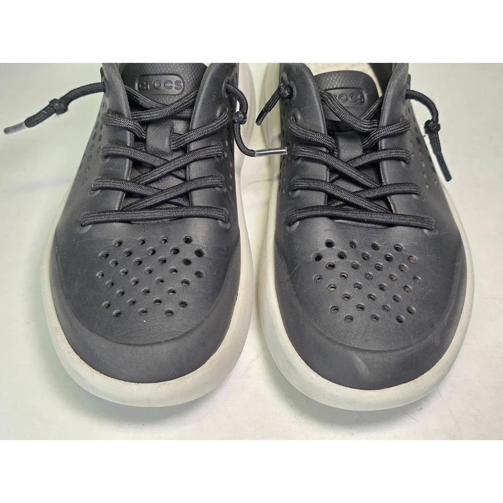 Crocs Inmotion Pacer Women's Sneakers Size 5 Black Gray Lightweight Lace Shoes